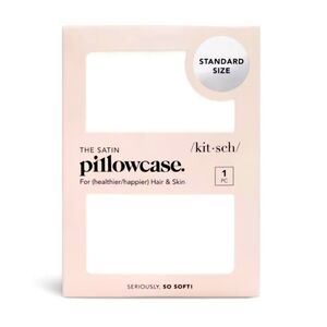 NWT Kitsch Satin Pillowcase - Ivory